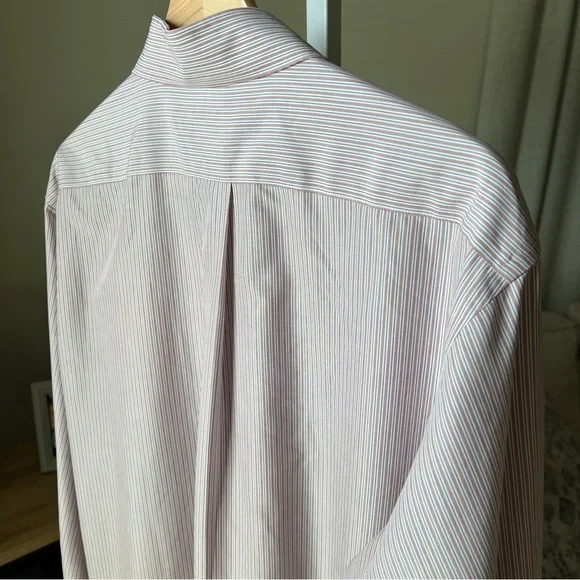 Brooks Brothers 346 Dress Shirt Mens 15.5 2/3 White/red/blue Stripe - Picture 8 of 12